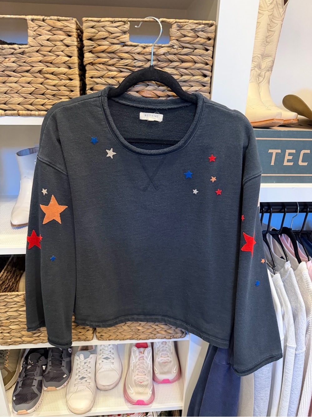 miles by madewell Black Star Sweatshirt